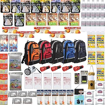 防災リュック　防災グッズ　セット　非常用持ち出しセット Amazon.co.jp: 防災セット 5人用 女性にも 防災リュック 防災